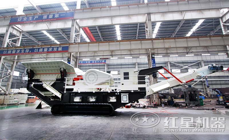 履帶移動碎石機，油電兩用，省心省力