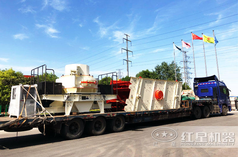 專車運輸，提供全套大理石廢料制砂機設備